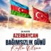 Cevdet Yılmaz: Kardeş Azerbaycan’ın Bağımsızlık Günü’nü kutluyorum