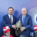 Cumhurbaşkanı Erdoğan'a özel hazırlanan miğfer hediye edildi