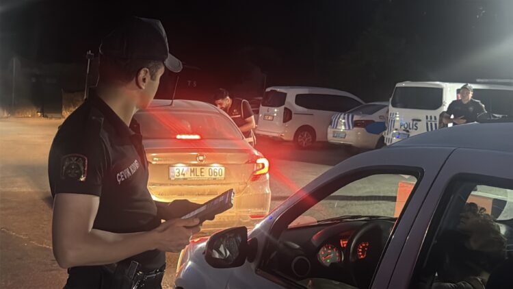 Bodrum'da bayram hareketliliği; polis ekiplerinden ilçe girişinde denetim