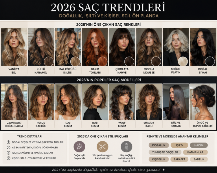 2026’nın En Trend Saç Renkleri ve Modelleri Belli Oldu!