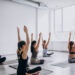 Yoga group classes inside the gym