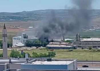 Ankara'da alçı fabrikasında yangın