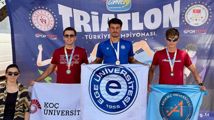 Egeli triatloncu Taha şampiyon oldu
