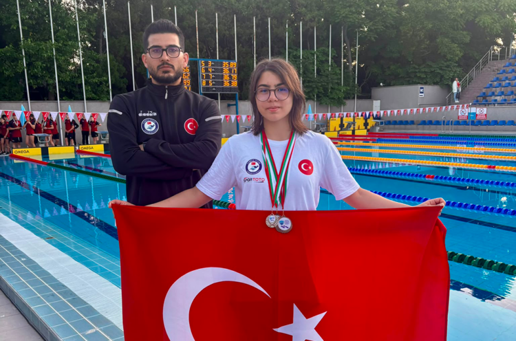 Muğlalı yüzücü Defne'den Avrupa'da tarihi başarı