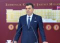 CHP İstanbul Milletvekili Yunus Emre, TBMM'de basın toplantısı düzenledi. Fotoğraf:Ankara,(DHA)