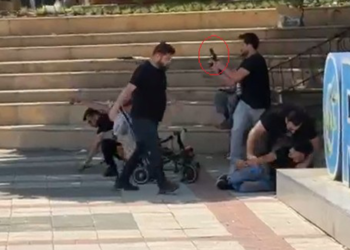 Sivil polisler bıçaklı kavgaya havaya ateş açarak müdahale etti