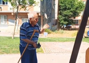 Sultangazi'de uçmasına yardım ettiği yavru karganın annesi saldırdı; başından yaralandı