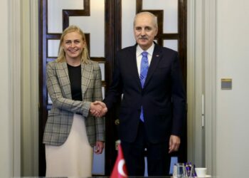 TBMM Başkanı Kurtulmuş, Helsinki'de Finlandiya Dışişleri Bakanı Valtonen’i kabul etti