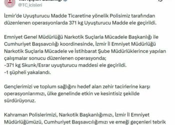 İzmir'de 371 kilogram uyuşturucu ele geçirildi