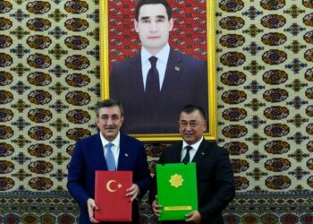 Cumhurbaşkanı Yardımcısı Yılmaz, Türkmenistan Bakanlar Kurulu Başkan Yardımcısı Ataguliyev ile görüştü
