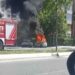 Beylikdüzü'nde elektrikli otomobilde çıkan yangın söndürüldü