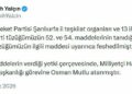 MHP'li Yalçın: Şanlıurfa il teşkilatı feshedildi