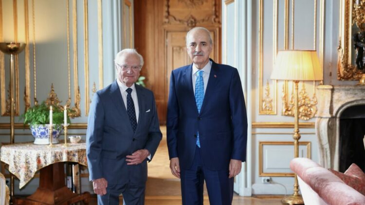 TBMM Başkanı Kurtulmuş, İsveç Kralı Gustaf tarafından kabul edildi