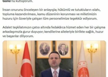 Bakan Gürlek'ten 'Ceza İnfaz Personeli Günü' mesajı