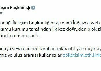 İletişim Başkanlığı'nın İngilizce web sitesi, blok zincir altyapısına taşındı