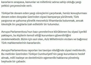 Bakan Gürlek: Türkiye'nin yargısını hedef almak beyhude bir çabadır