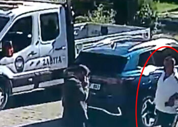 Dinar ilçesinde Başkan Topçu'nun aracının yanında bıçakla fark edildi; o anlar kamerada