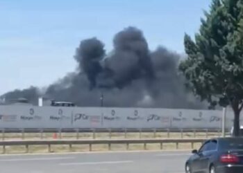 Ankara'da alçı fabrikasında yangın