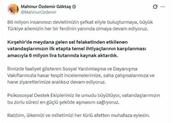 Bakan Göktaş: Kırşehir'deki sel felaketi için ilk etapta 6 milyon lira kaynak aktardık