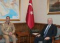 Bakan Güler, Irak'ın Ankara Askeri Ateşesi Tümgeneral Khalil ile görüştü
