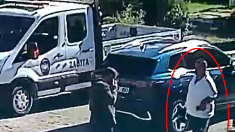 Belediye başkanına ait aracın yanında kesici aletle beklerken fark edilen şüpheli yakalandı