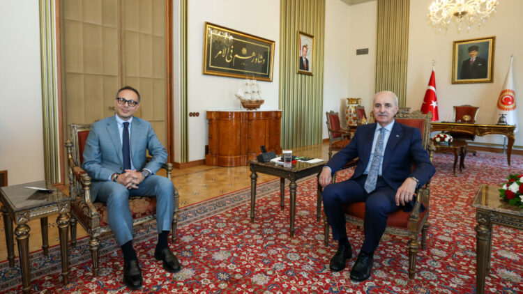 TBMM Başkanı Kurtulmuş, TÜRKPA Genel Sekreteri Hasan'ı kabul etti