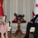 KKTC Başbakanı Üstel, Aile ve Sosyal Hizmetler Bakanı Göktaş'ı kabul etti