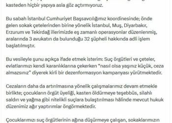 Sokak çetesine operasyon; 32 şüpheli hakkında adli işlem