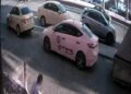 Otomobilin yayaya çarptığı kaza kamerada