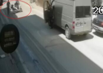 Yola dökülen mazotun neden olduğu kazalar kamerada