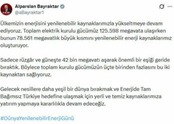 Türkiye'nin elektrik kurulu gücü 125 bin 598 megavata çıktı