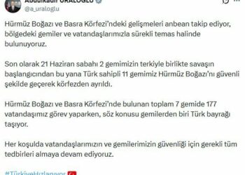 Bakan Uraloğlu: Türk sahipli 11 gemi Hürmüz Boğazı'nı güvenli şekilde geçti