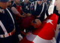 Kazada şehit olan uzman çavuş, son yolculuğuna uğurlandı