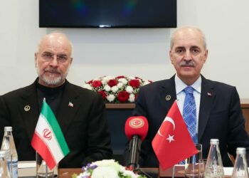 TBMM Başkanı Kurtulmuş, İran Meclis Başkanı Kalibaf ile görüştü