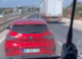 Silivri'de ambulansa yol vermeyen sürücü kamerada