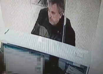 Bankada işlem yaparken üzerine kedi düştü; o anlar kamerada