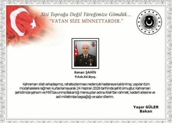 Fırat Kalkanı Harekat Bölgesi'nde rahatsızlanan asker şehit oldu