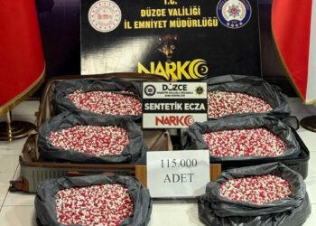 Düzce'de uyuşturucu operasyonunda 115 bin hap ele geçirildi