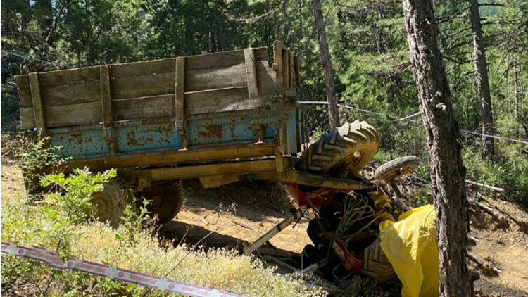 Kütahya’da traktör devrildi: 1 ölü, 1 yaralı