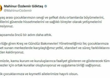 Bakan Göktaş'tan kreş ve gündüz bakımevlerine yönelik yeni düzenlemeye ilişkin paylaşım