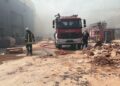 Kütahya’da çömlek üretim fabrikasında yangın