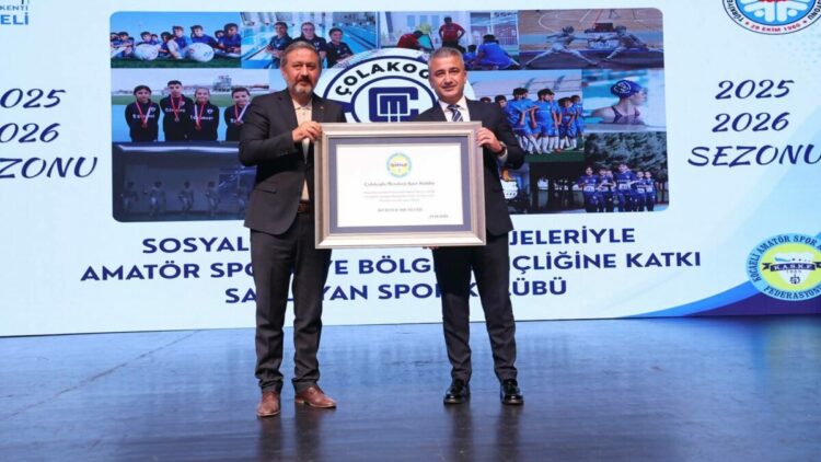 Çolakoğlu Metalurji Spor Kulübü’ne KASKF’den başarı plaketi