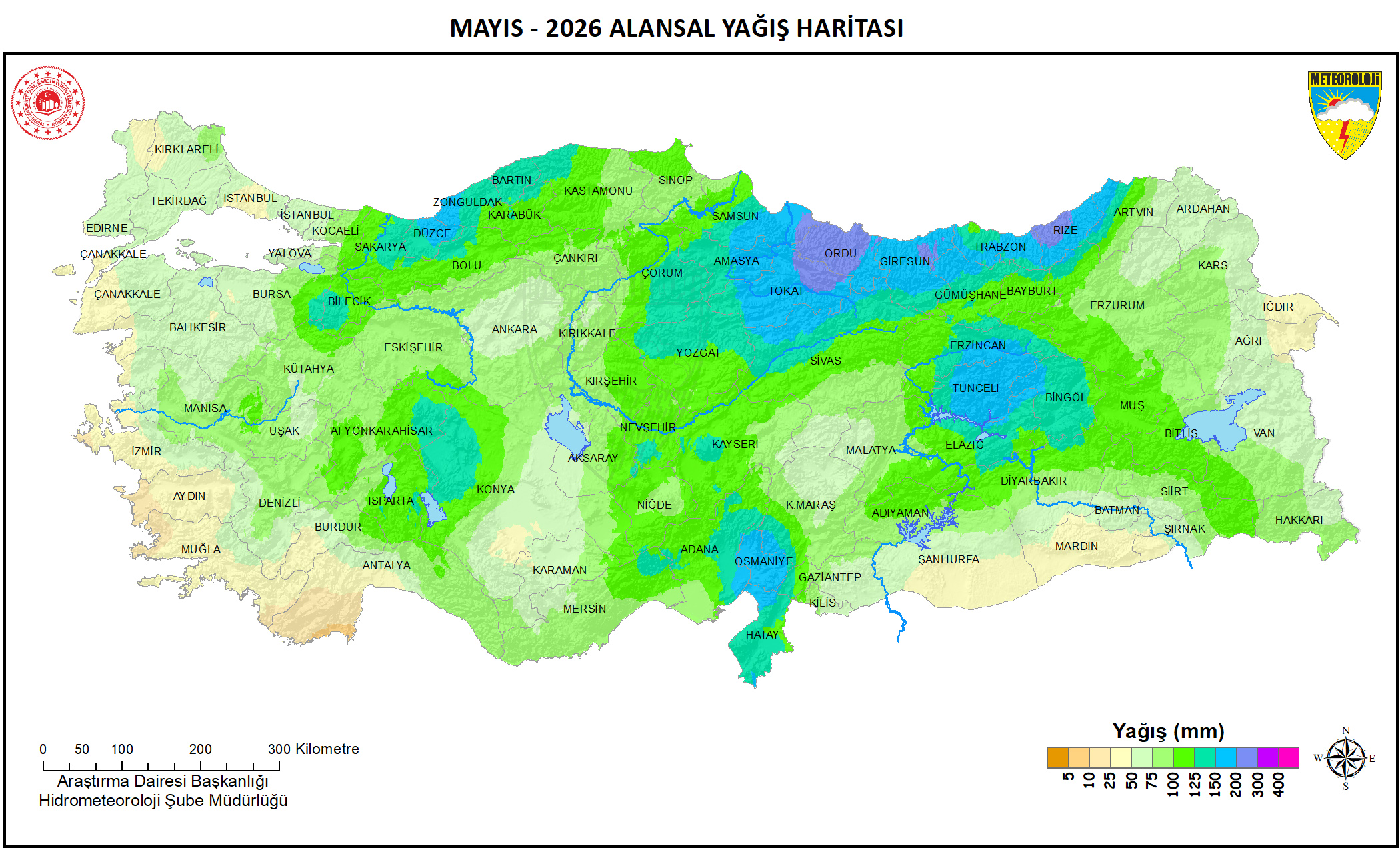 Türkiye'de yağışlarda son 33 yılın mayıs rekoru