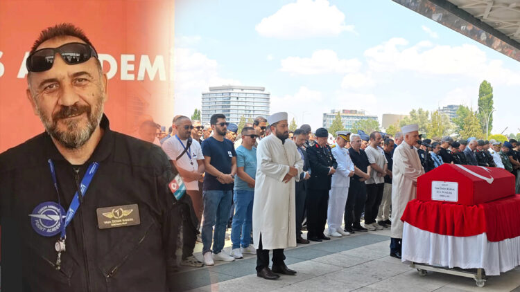 Helikopter kazasında hayatını kaybeden pilot emekli albay, son yolculuğuna uğurlandı