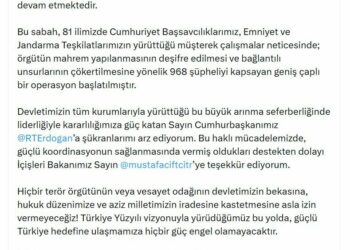 81 ilde FETÖ operasyonu; 968 şüpheli hakkında gözaltı kararı