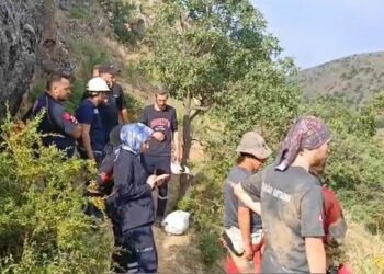 Mağarada bulunan cesedi, yoğun metan gazından dolayı çıkarılamadı