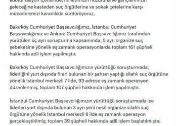5 suç örgütüne yönelik operasyon; 161 şüpheli hakkında adli işlem