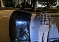 Kayseri’de yan yatan hafif ticari aracının içine girip 1 saat eşya topladı