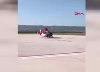 Ambulans helikopter, 14 yaşındaki hasta için havalandı