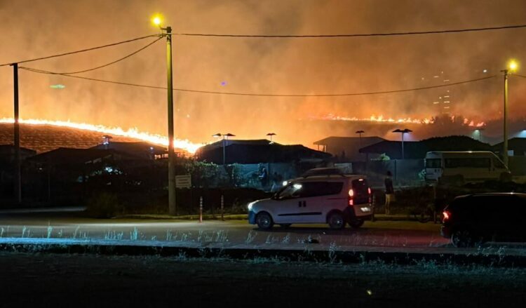 Çanakkale’de çıkan ot yangını 1,5 saatte kontrol altına alındı